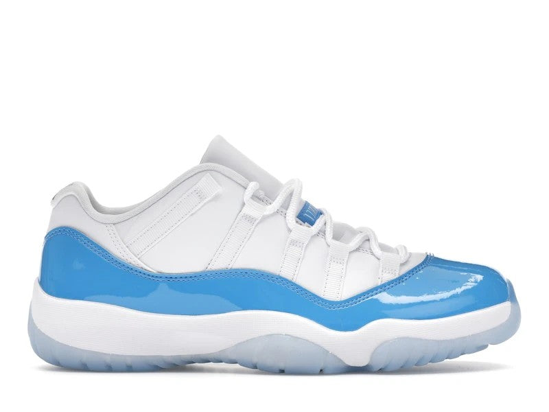 Jordan 11 Retro Low University Blue (2026) (GS) — angle view