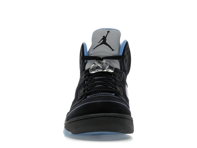Jordan 5 Retro Black University Blue (2026) — angle view