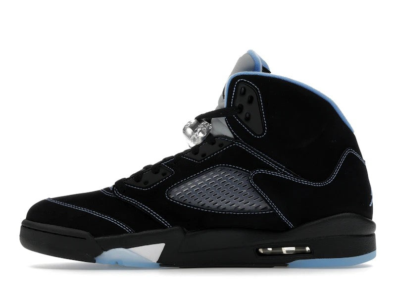 Jordan 5 Retro Black University Blue (2026) — angle view