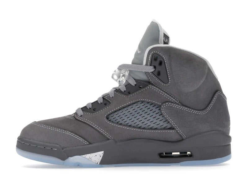Jordan 5 Retro Wolf Grey (2026) — angle view