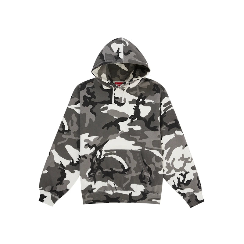 Supreme Satin Applique Hooded Sweatshirt Snow Camo