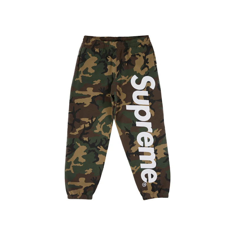 Supreme Satin Applique Sweatpant Woodland Camo