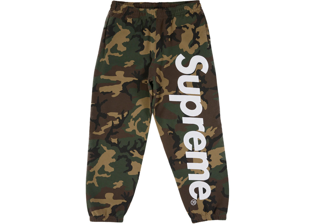 Supreme Satin Applique Sweatpant Woodland Camo