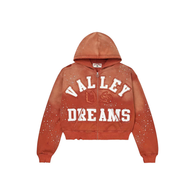 Vale Forever Classico Zip Up Hoodie Orange