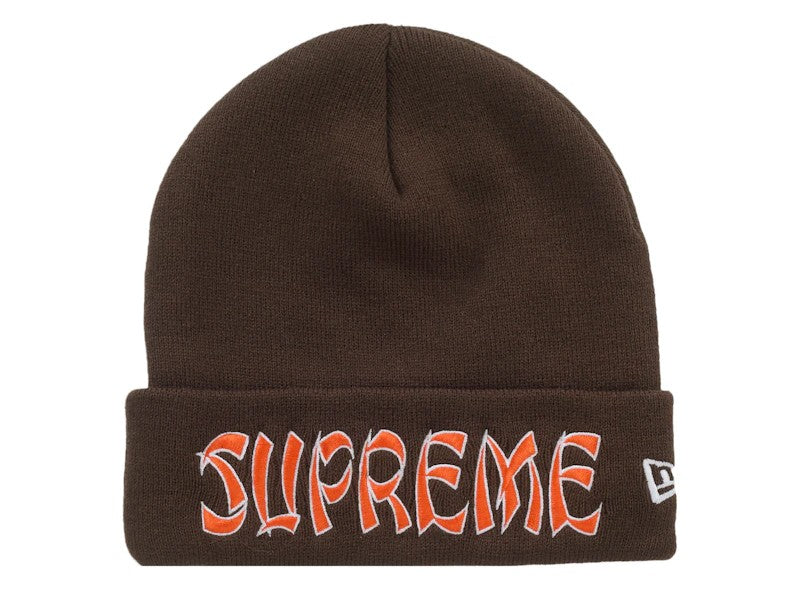 Supreme New Era Action Beanie (FW26) Brown